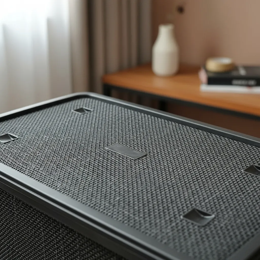 Canasta C/tapa Plástico Yute 49x32x25cm 30l Organizador