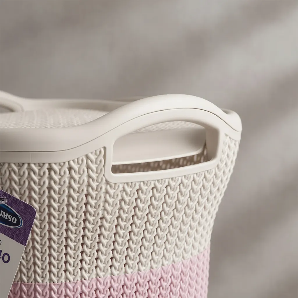 Cesto Plastico Ropa Sucia 40 Litros Tapa Y Manija Bicolor