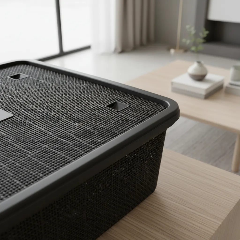 Canasto Organizador 20l Simil Yute Caja Organizadora