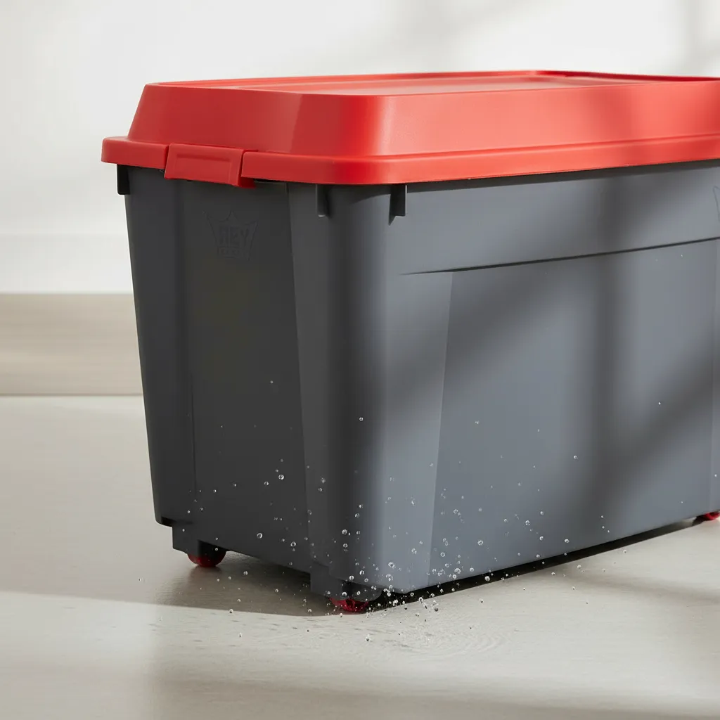 Caja Contenedor 210l Con Ruedas Baúl Grande De Almacenamient