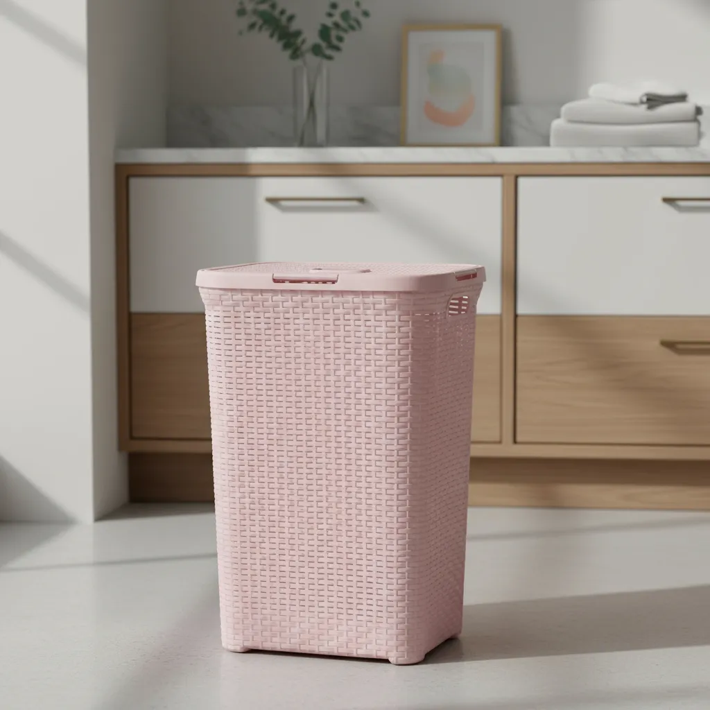 Canasto Cesto Para Ropa Sucia Baño 72l Ratan Gigante Plastic