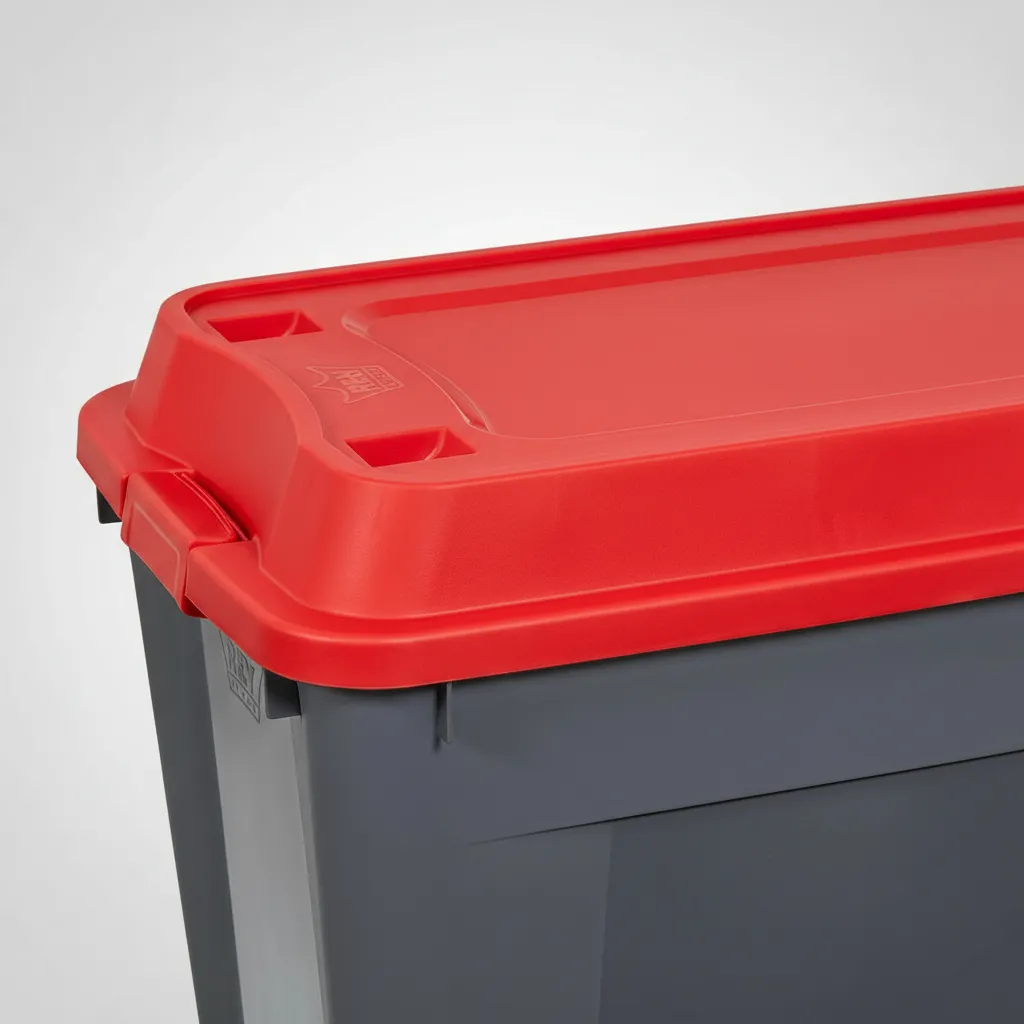 Caja Contenedor 210l Con Ruedas Baúl Grande De Almacenamient