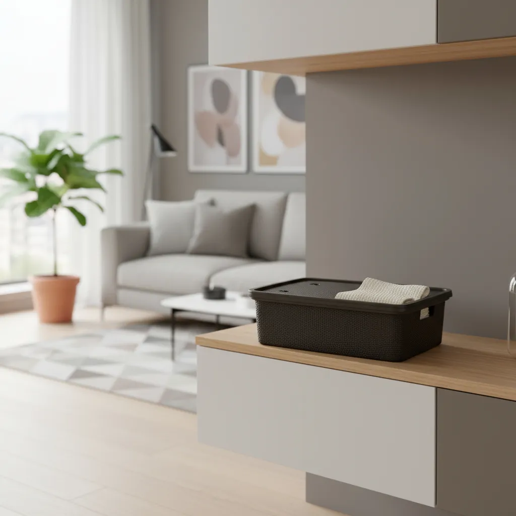 Canasto Organizador 20l Simil Yute Caja Organizadora