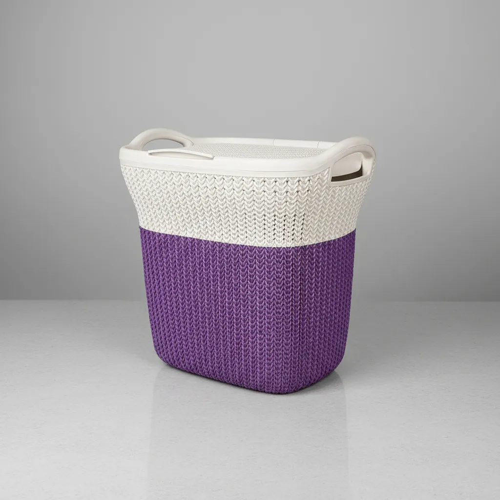 Cesto Plastico Ropa Sucia 40 Litros Tapa Y Manija Bicolor