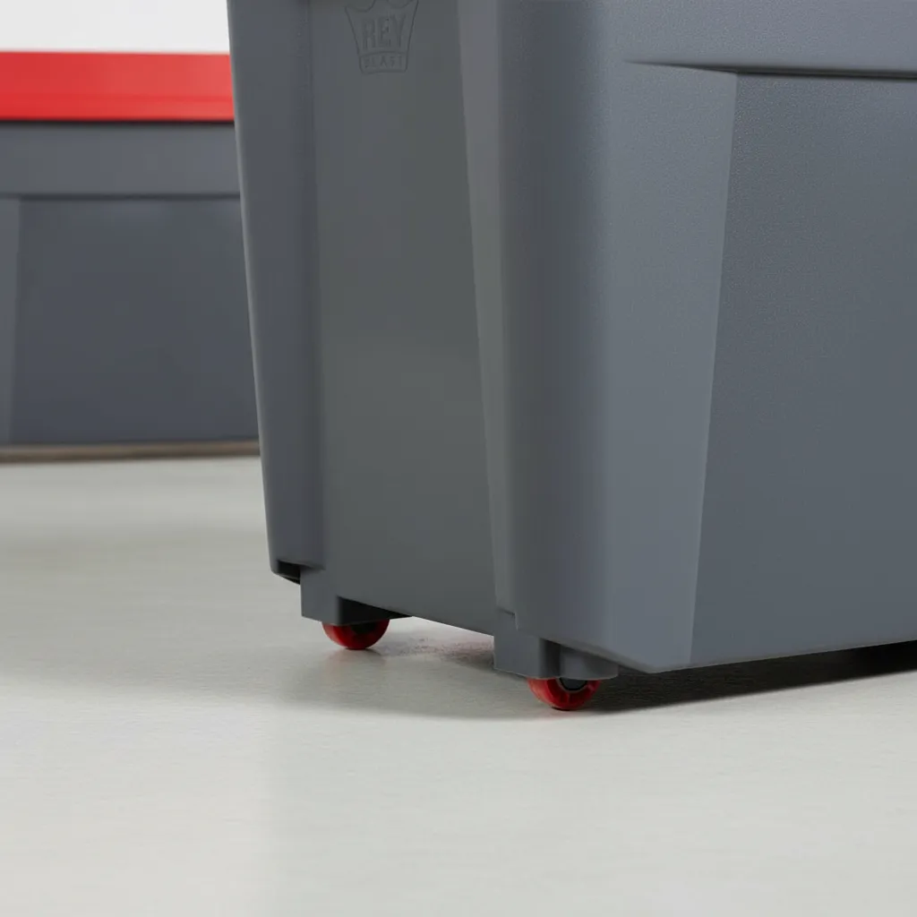 Caja Contenedor 210l Con Ruedas Baúl Grande De Almacenamient