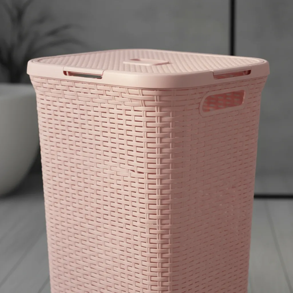 Canasto Cesto Para Ropa Sucia Baño 72l Ratan Gigante Plastic