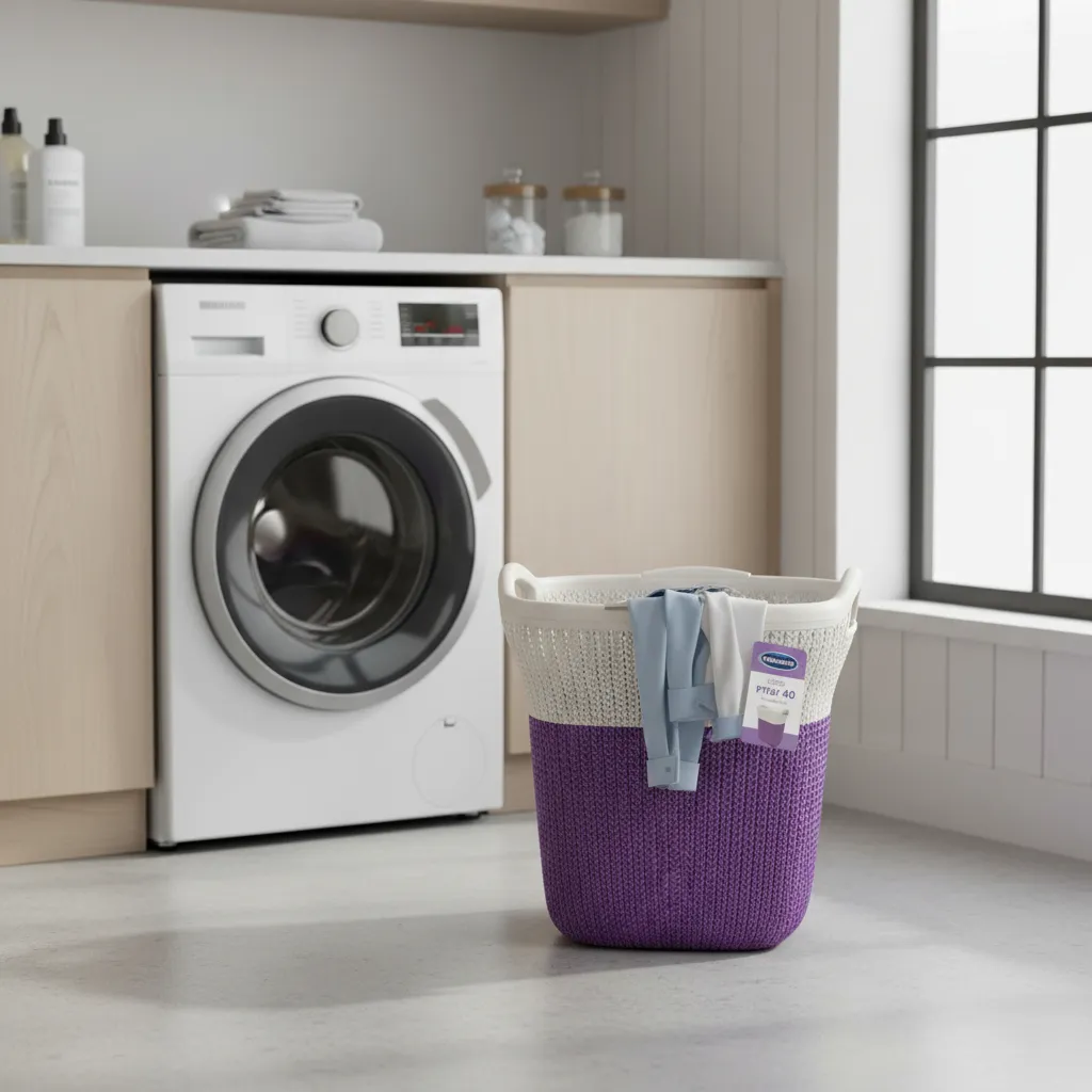 Cesto Plastico Ropa Sucia 40 Litros Tapa Y Manija Bicolor