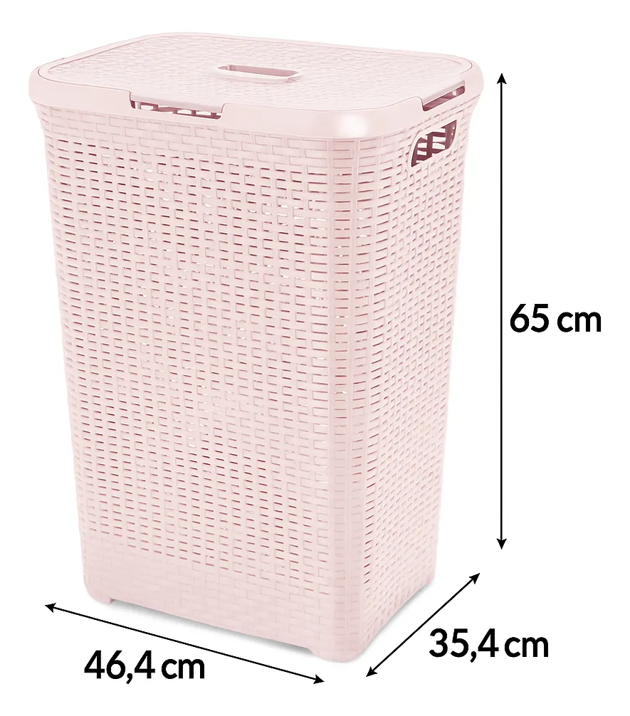Canasto Cesto Para Ropa Sucia Baño 72l Ratan Gigante Plastic