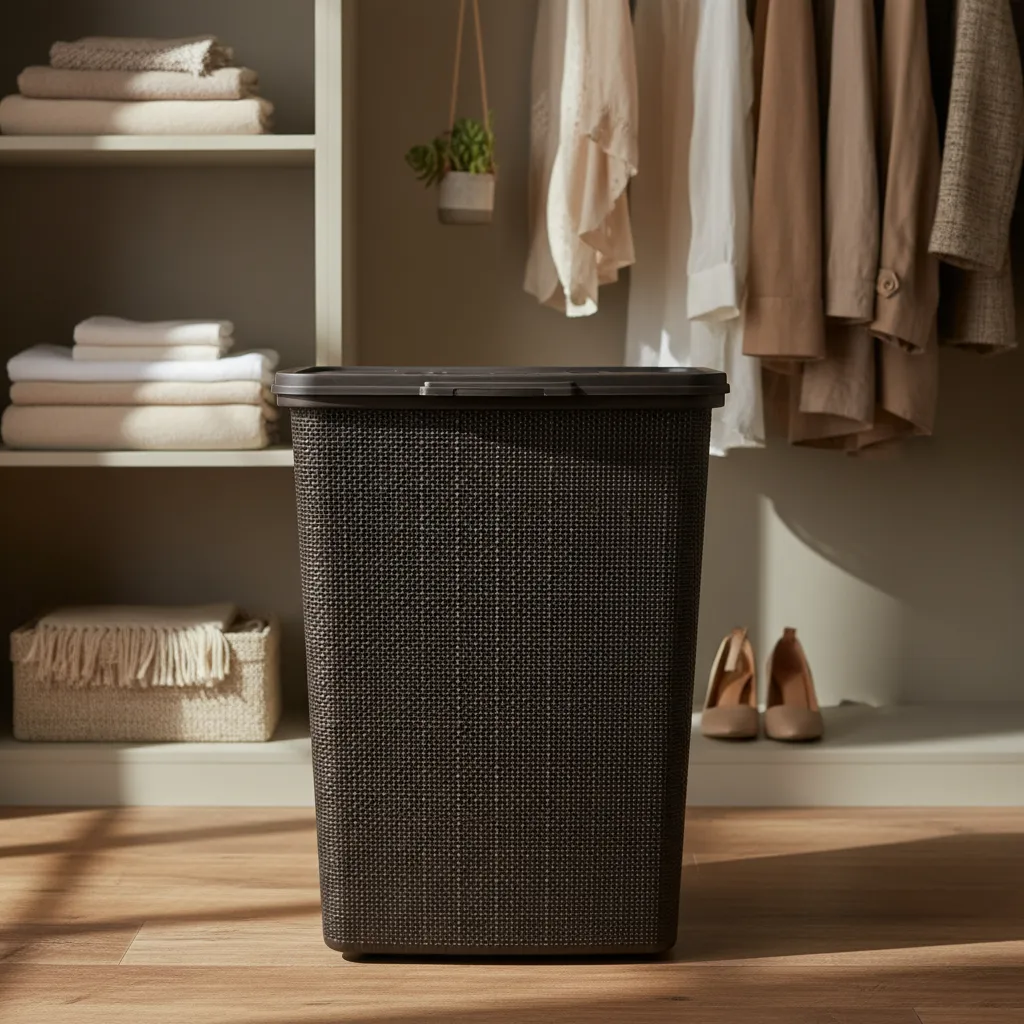 Cesto De Plástico Para Ropa Sucia 40 L Con Tapa