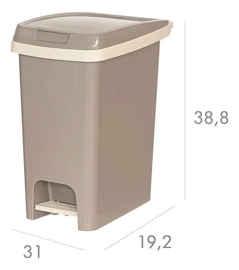 Cesto Tacho Basura Papelera Pedal Premium 12.5l C/sujetador