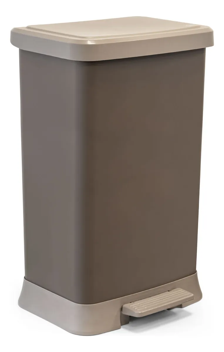 Cesto Tacho De Basura Papelera Pedal Sujetador Premium 55l