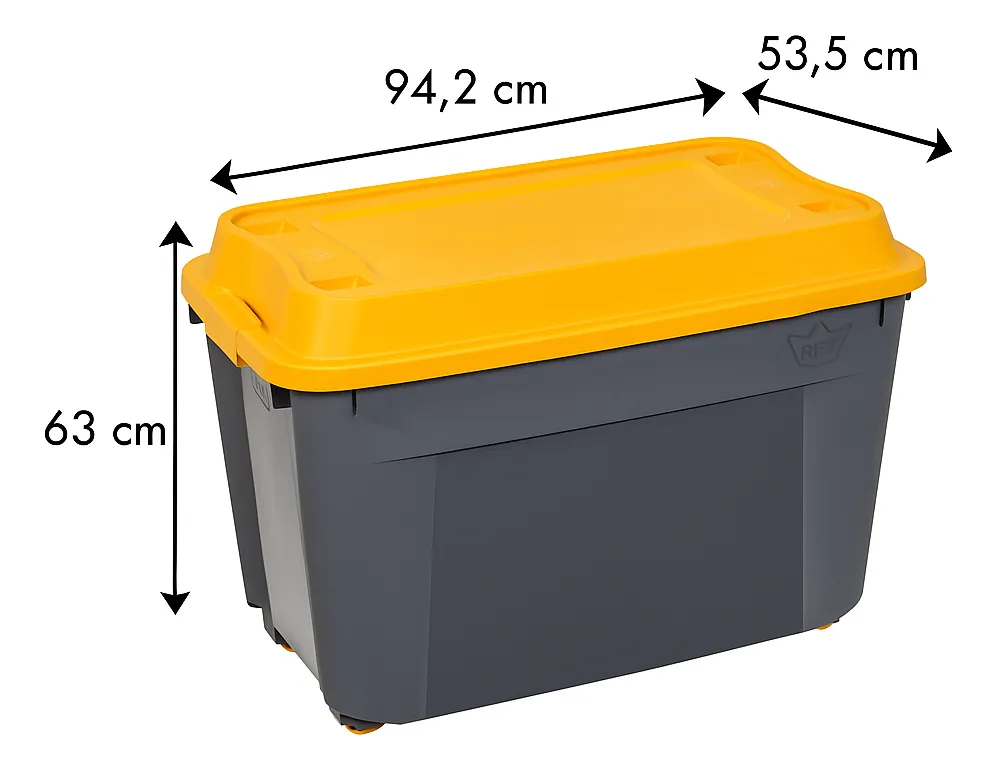 Caja Contenedor 210l Con Ruedas Baúl Grande De Almacenamient