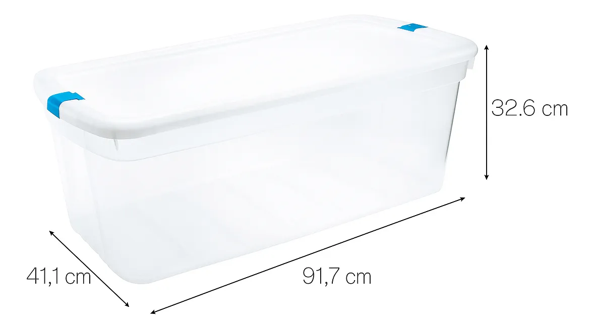 Caja Organizadora Tapa Con Trabas Premium 93l Baul Megaforte