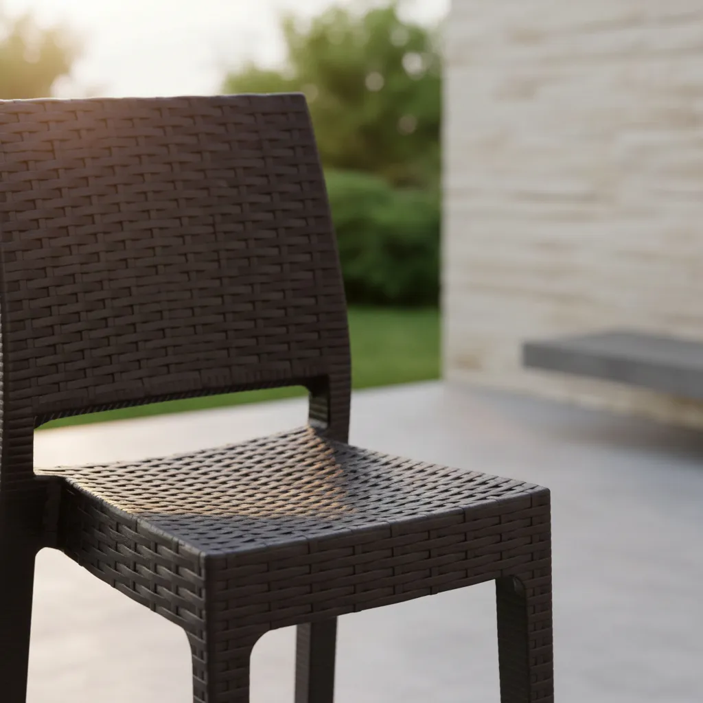 3 Silla Bar X2 Banqueta Alta Ratán Desayunador Premium Laqueado Chocolate