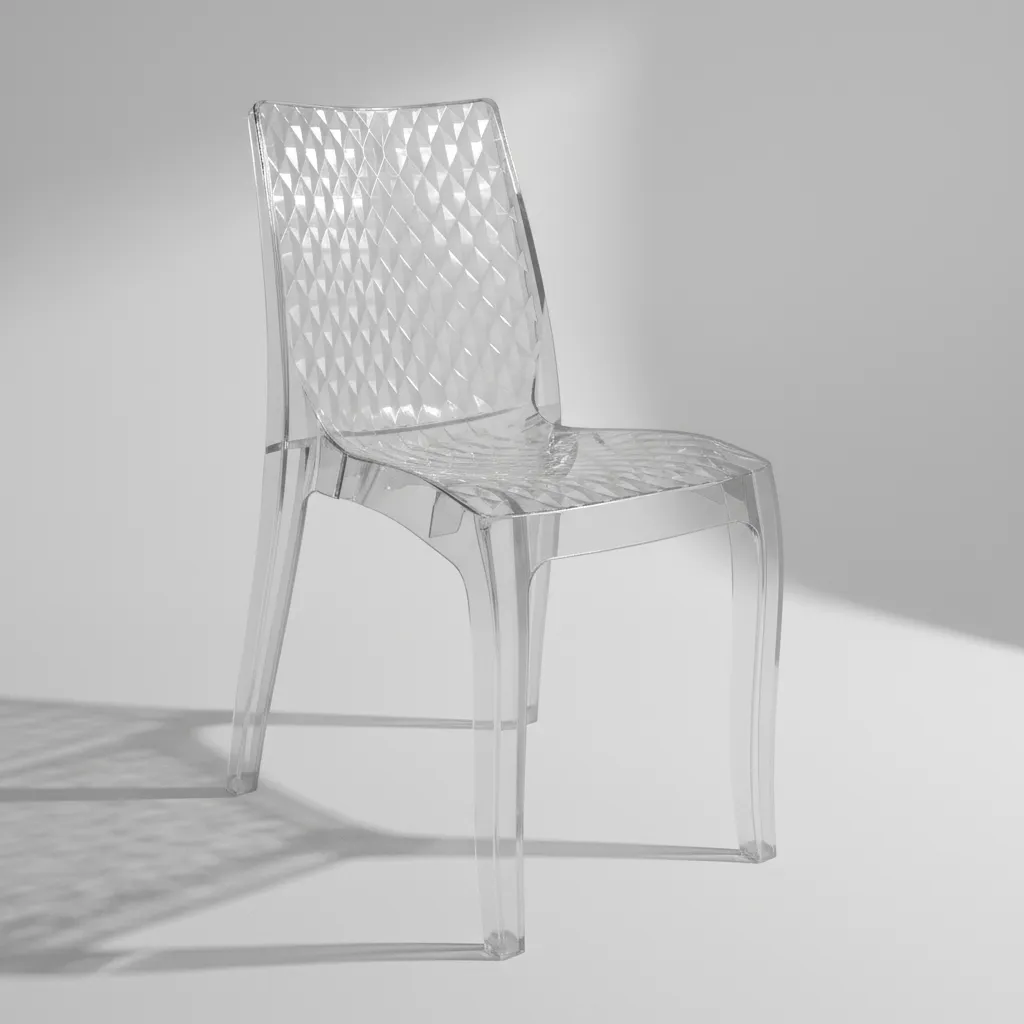 Silla Transparente Diamante De Policarbonato - Reforzada Policarbonato Silla Diamante En Policarbonato