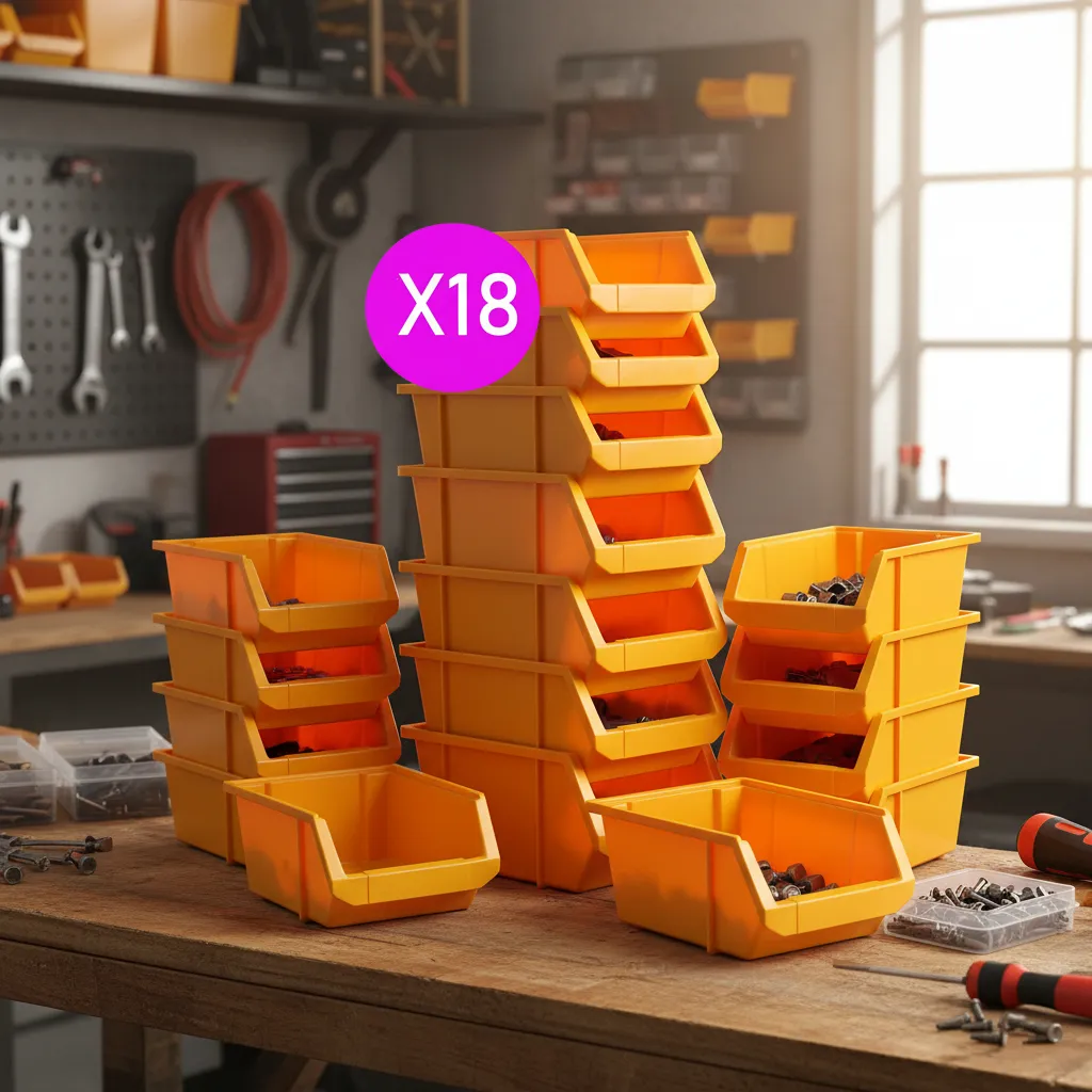 Pack Gaveta Apilable X18 Plástico Premium 36x22x15 #30