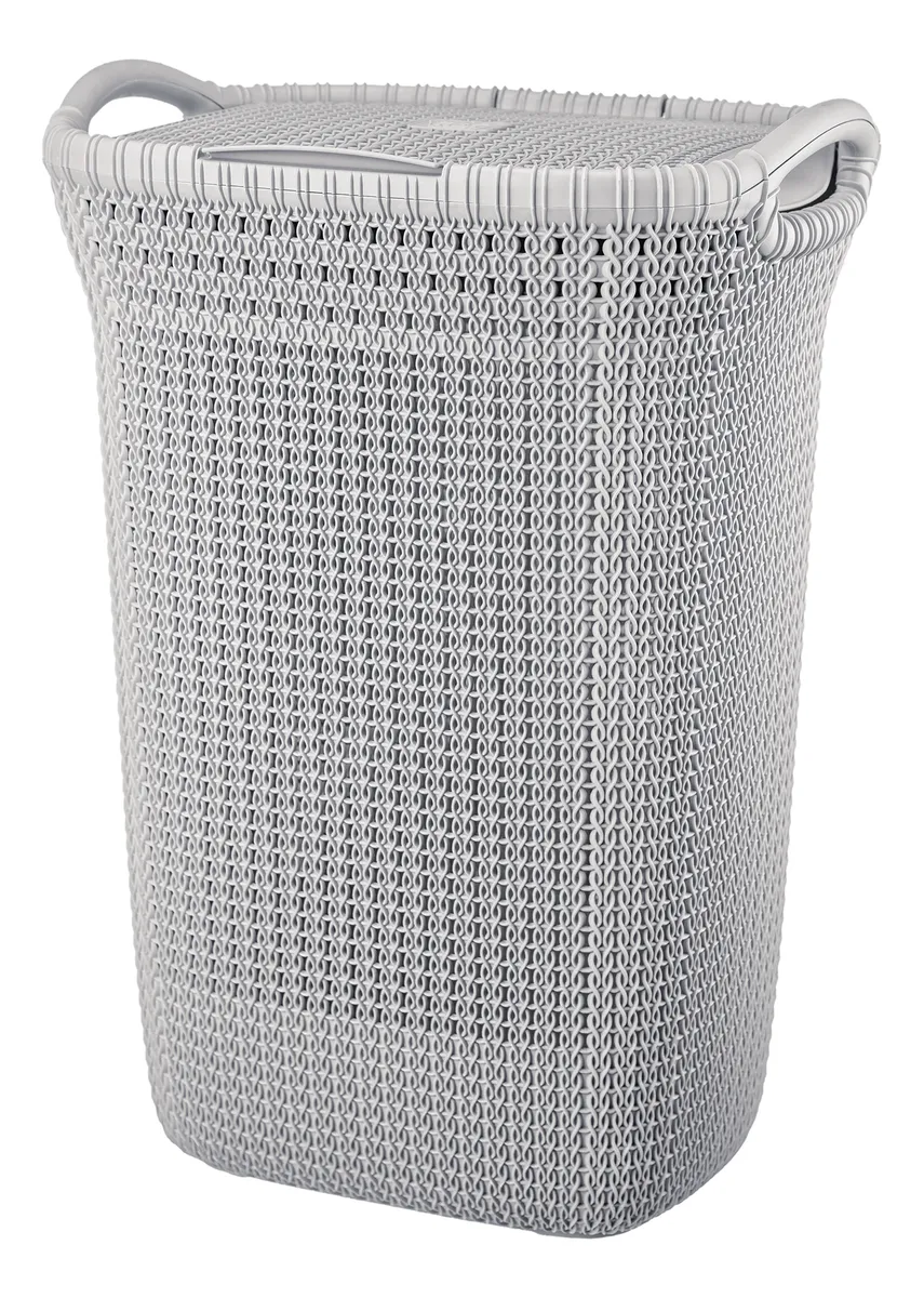 Canasto Cesto Para Ropa Plástico Premium Khipu Tapa 60 L