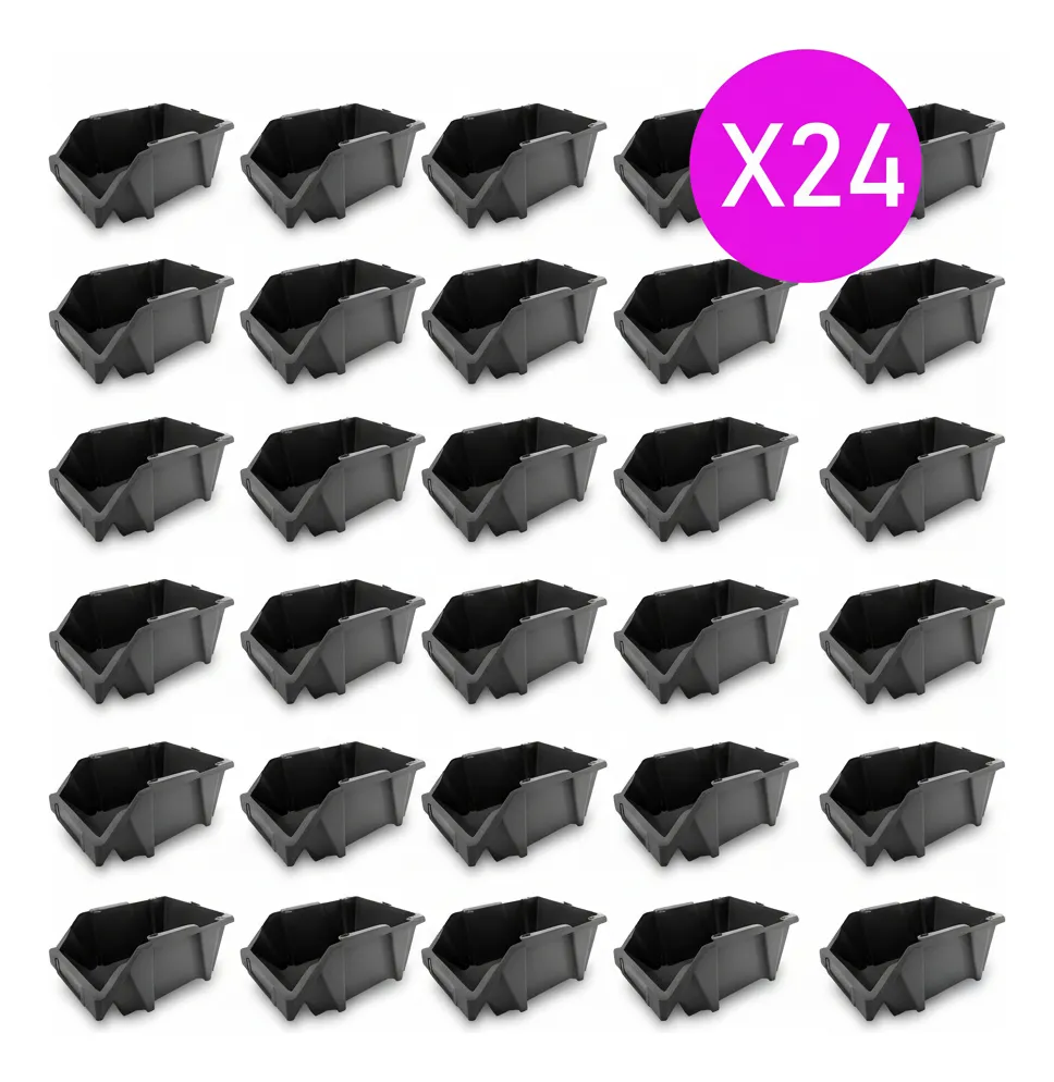 Pack Gaveta Apilable X24 Plástico Premium 19x12x10 #15
