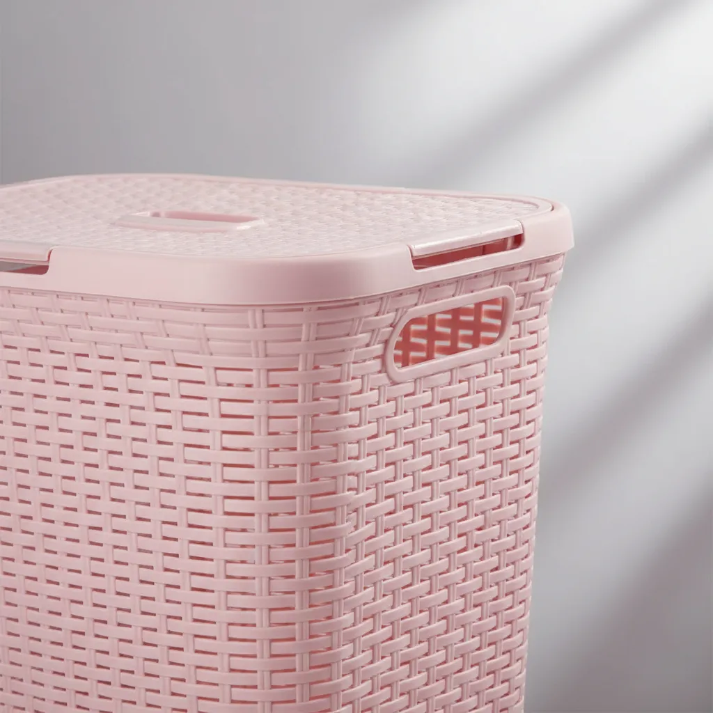 Canasto Cesto Para Ropa Sucia Baño 72l Ratan Gigante Plastic