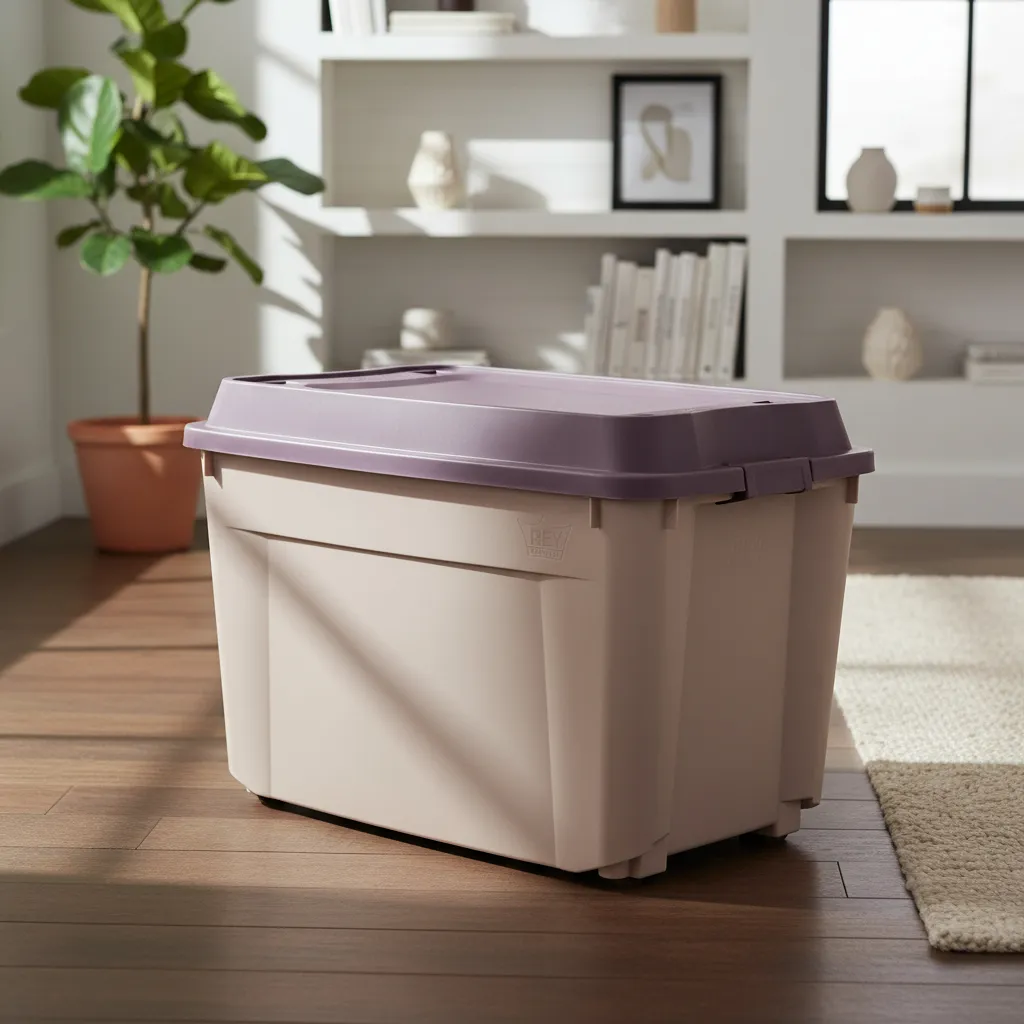 Caja Contenedor 210l Con Ruedas Baúl Grande De Almacenamient