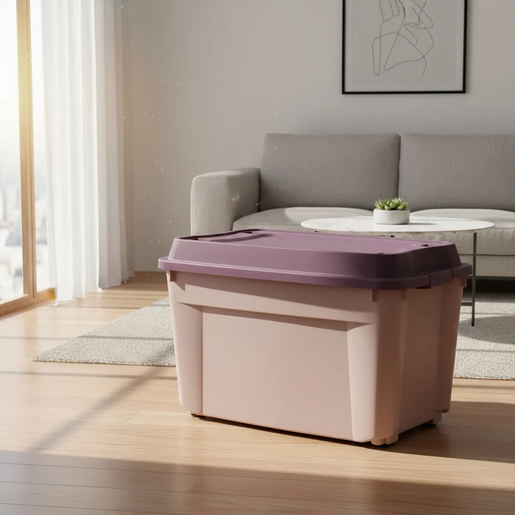 Caja Contenedor 210l Con Ruedas Baúl Grande De Almacenamient