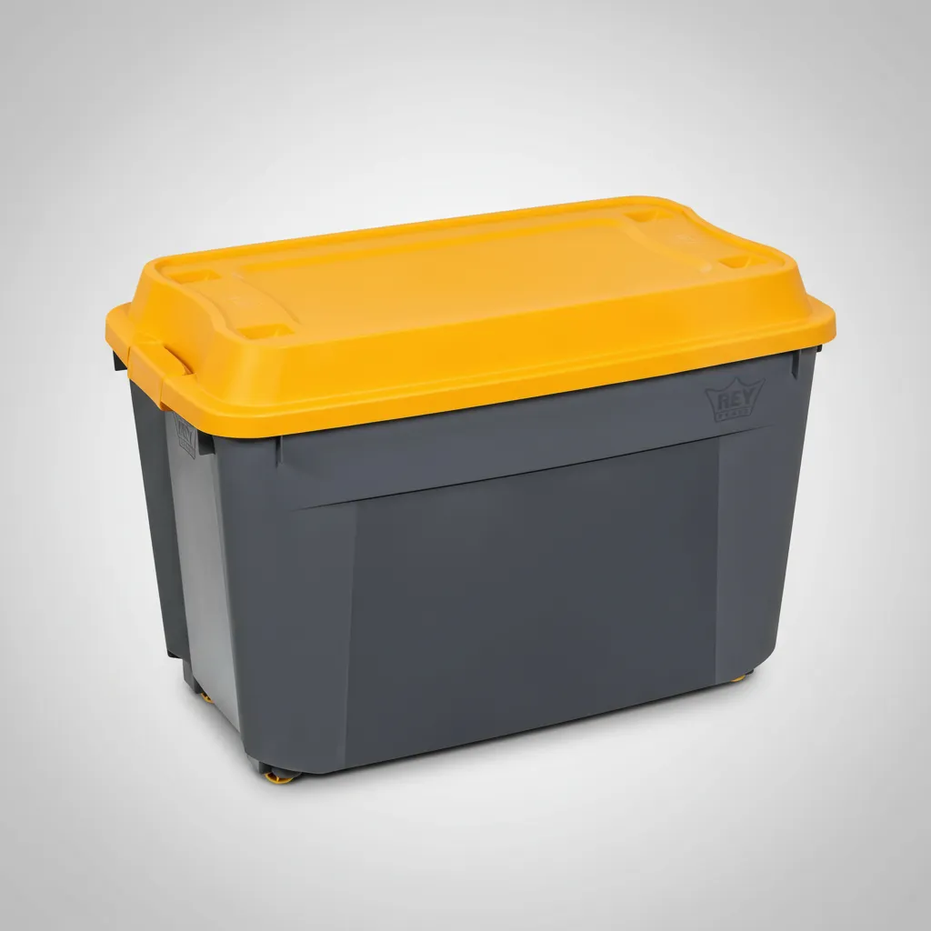 Caja Contenedor 210l Con Ruedas Baúl Grande De Almacenamient