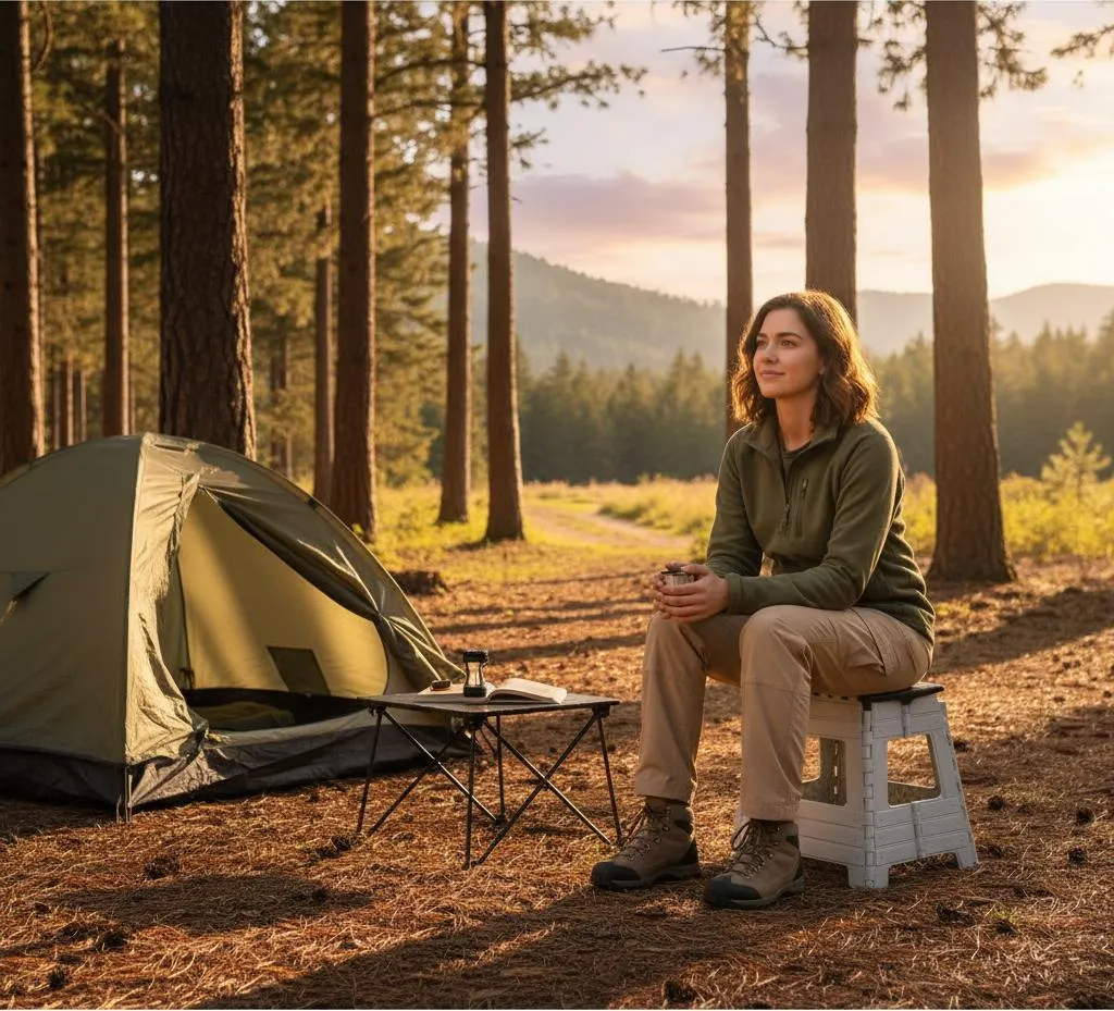 Banco Plegable Plástico Camping Premium Reforzado Banquito