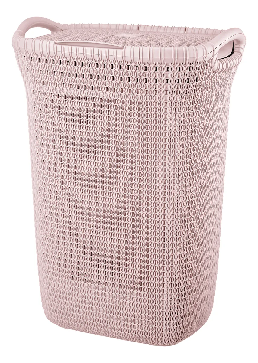 Canasto Cesto Para Ropa Plástico Premium Khipu Tapa 60 L