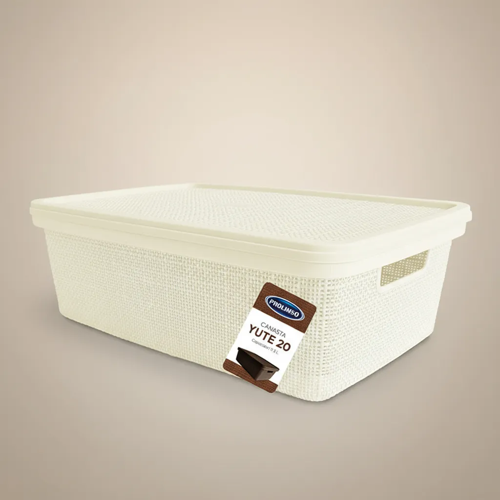 Canasto Organizador 20l Simil Yute Caja Organizadora