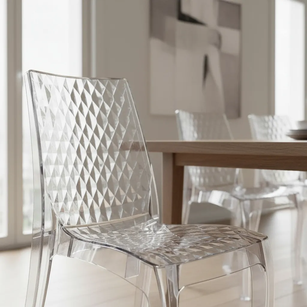 Silla Transparente Diamante De Policarbonato - Reforzada Policarbonato Silla Diamante En Policarbonato