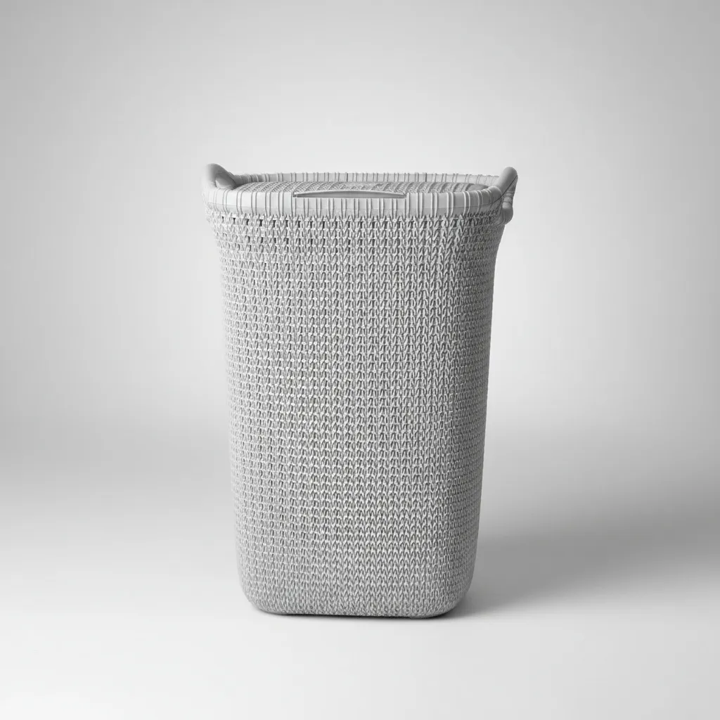 Canasto Cesto Para Ropa Plástico Premium Khipu Tapa 60 L