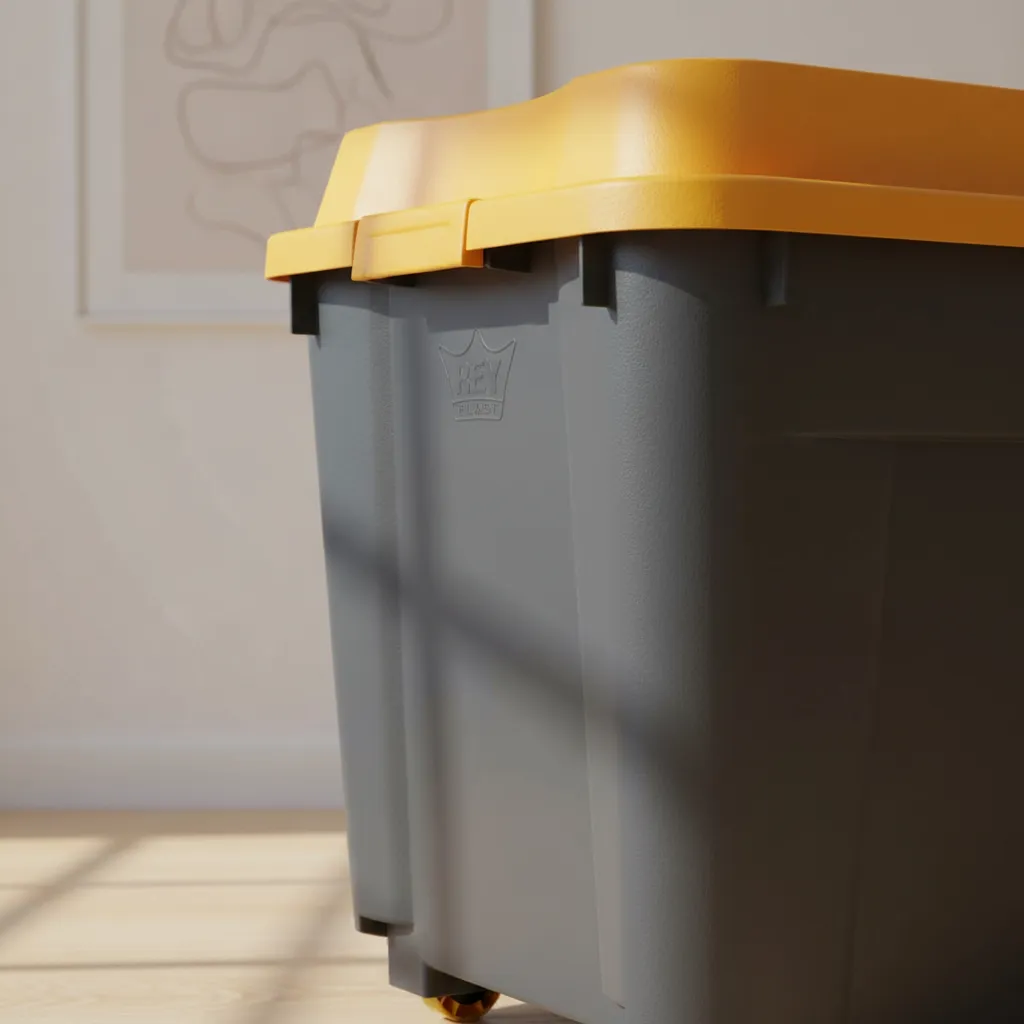 Caja Contenedor 210l Con Ruedas Baúl Grande De Almacenamient