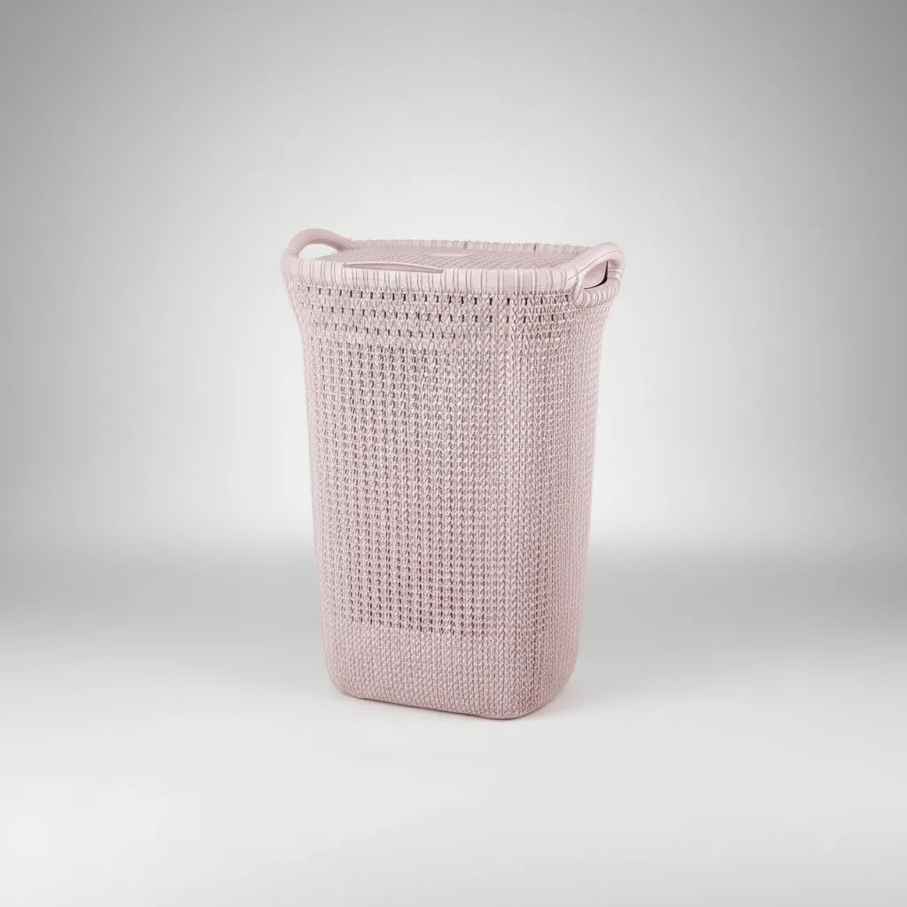 Canasto Cesto Para Ropa Plástico Premium Khipu Tapa 60 L