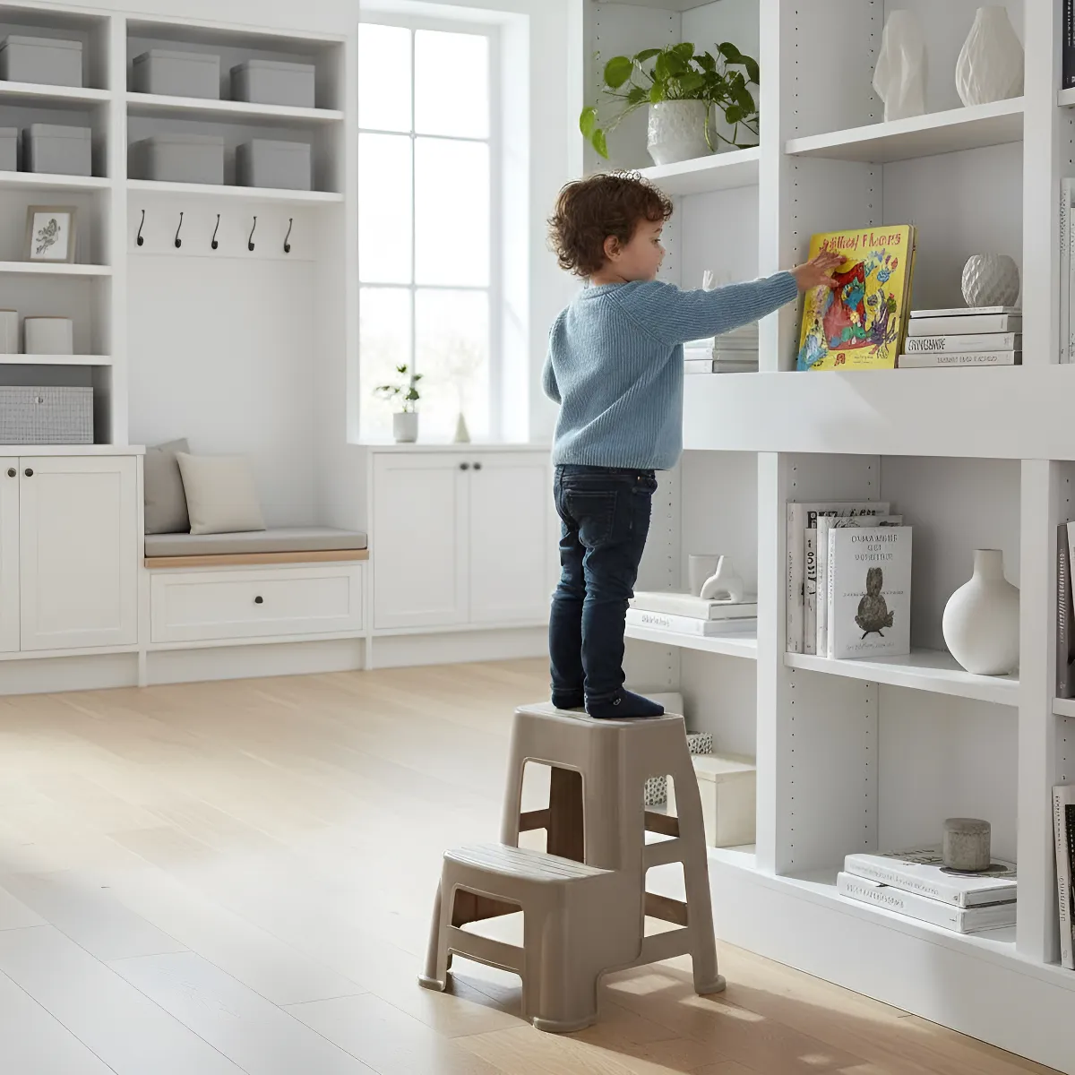 5 Banco Banqueta Doble Escalon 2 Pasos Premium Reforzado