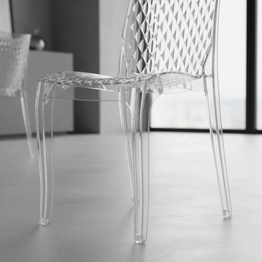 5 Pack X6 Silla Transparente Diamante Policarbonato Irrompible Diamante Transparente