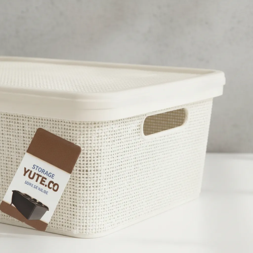 Pack Canasto Organizador X6 Simil Yute 20l Caja Organizadora