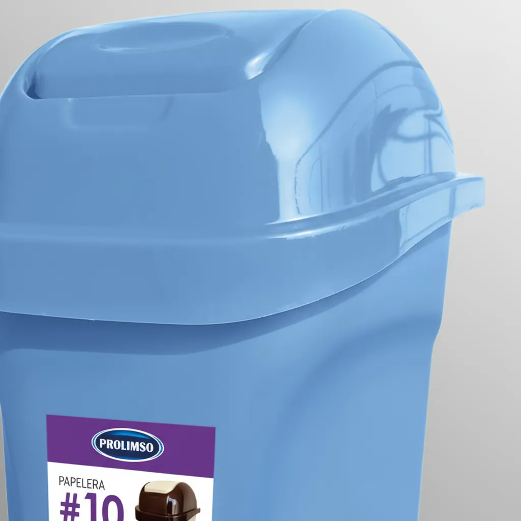 Tacho De Basura Papelera Oficina Tapa Vaivén 10l