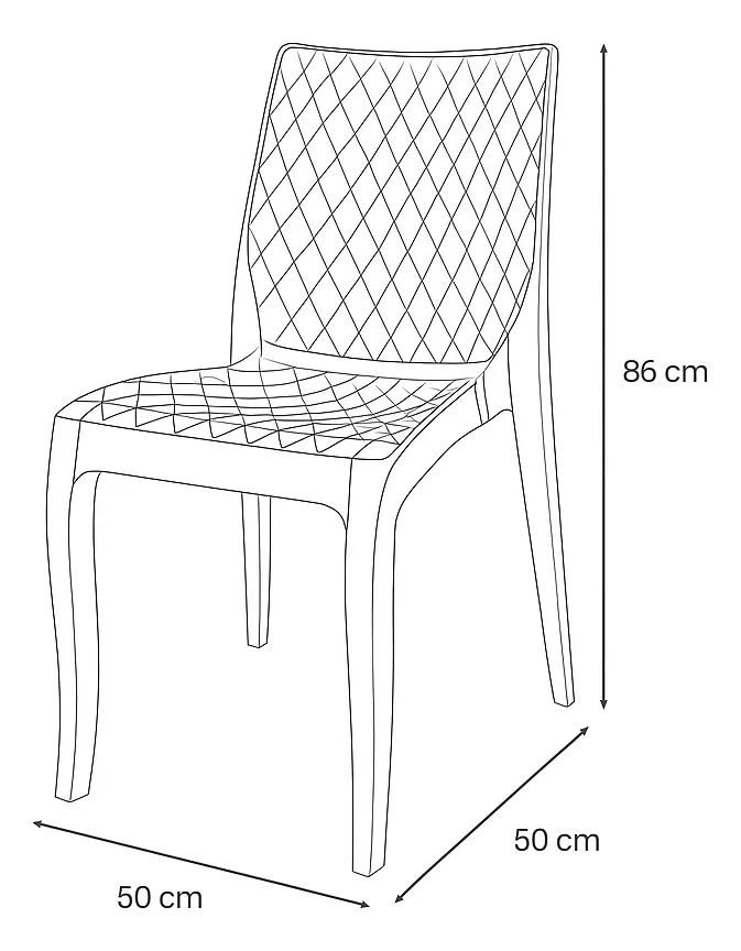 Silla Transparente Diamante De Policarbonato - Reforzada Policarbonato Silla Diamante En Policarbonato