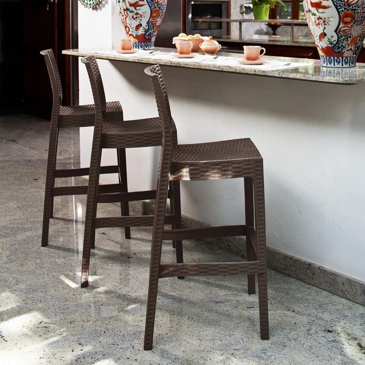 Silla Piso Bar Tavarua Color Marrón