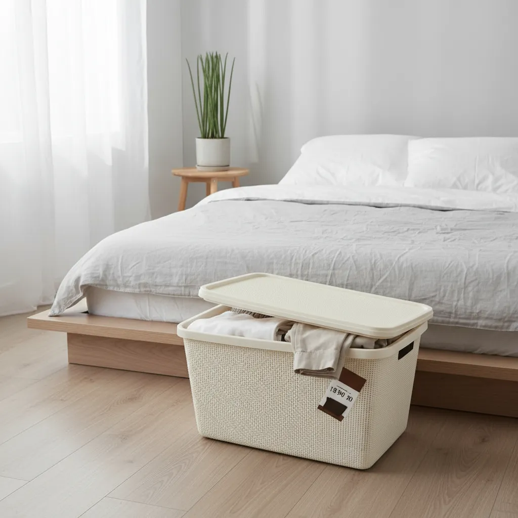 Pack Canasto Organizador X6 Simil Yute 30l Caja Organizadora