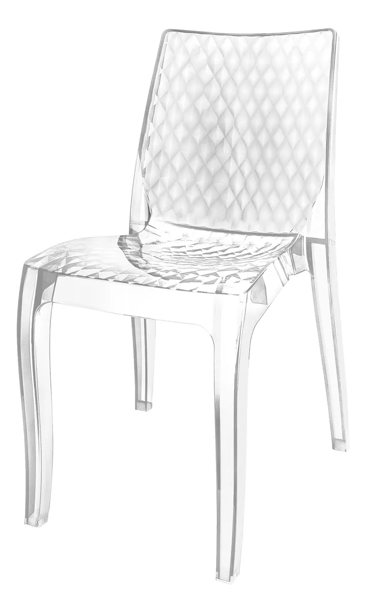 6 Pack X6 Silla Transparente Diamante Policarbonato Irrompible Diamante Transparente