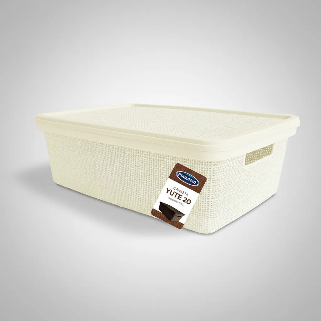Canasto Organizador 20l Simil Yute Caja Organizadora