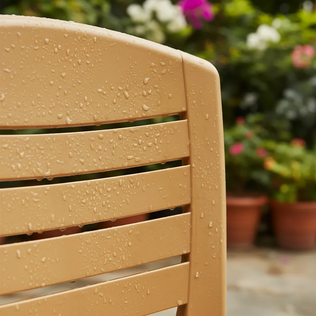 Pack Silla De Plástico X6 Dorado Premium Jardín Exterior Dorado Oscuro Noa