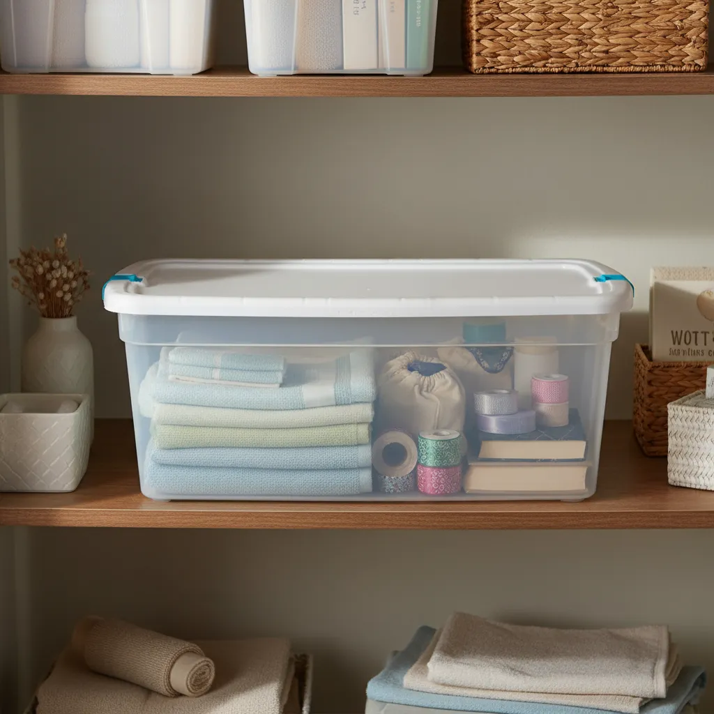 Caja Organizadora Tapa Con Trabas Premium 93l Baul Megaforte