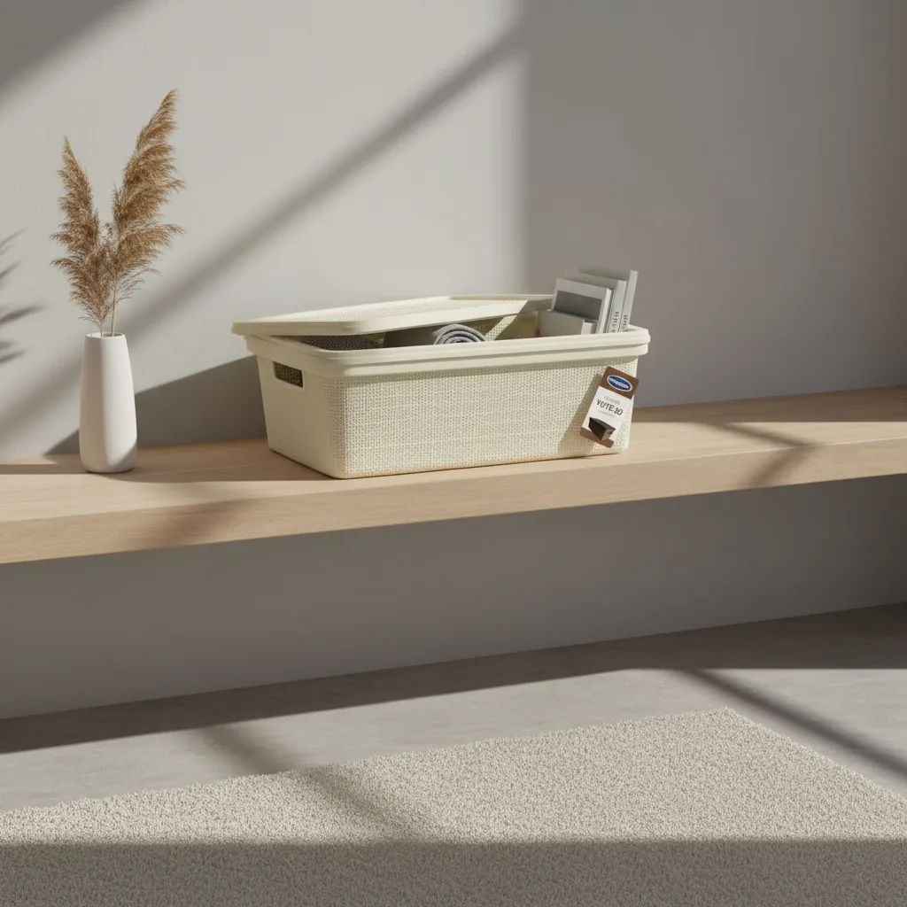 Canasto Organizador 20l Simil Yute Caja Organizadora