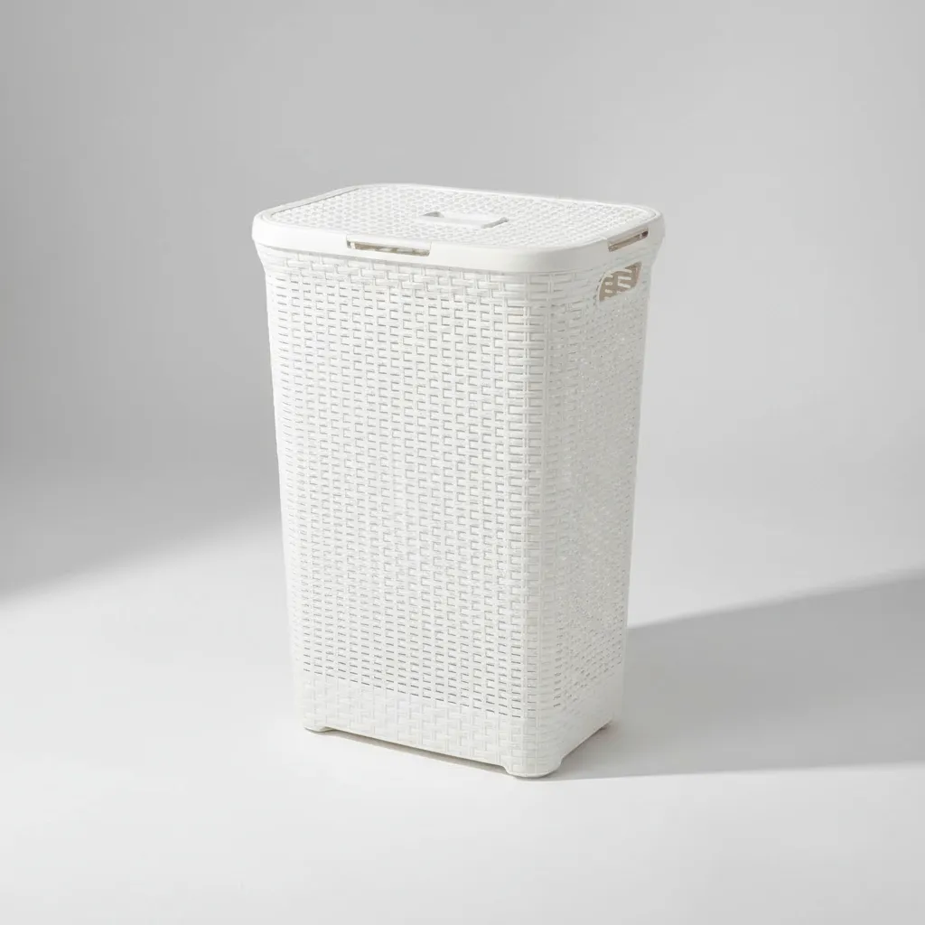 Canasto Cesto Para Ropa Sucia Baño 72l Ratan Gigante Plastic