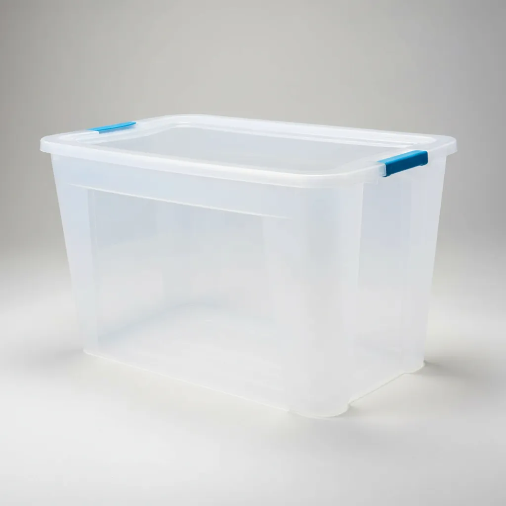 Caja Organizadora 120 L Plástico Premium Baúl Apilable  Ropa Celeste Ultraforte