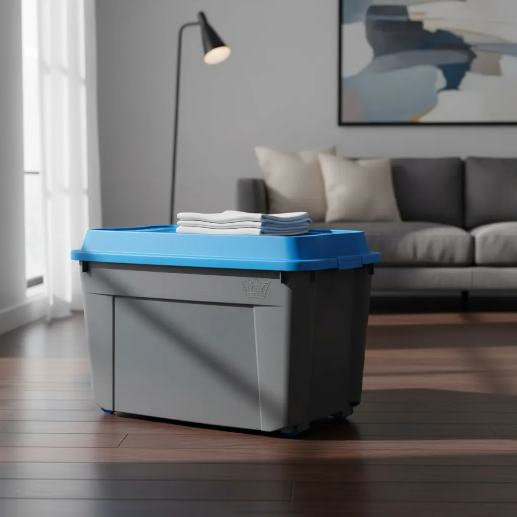 Caja Contenedor 210l Con Ruedas Baúl Grande De Almacenamient