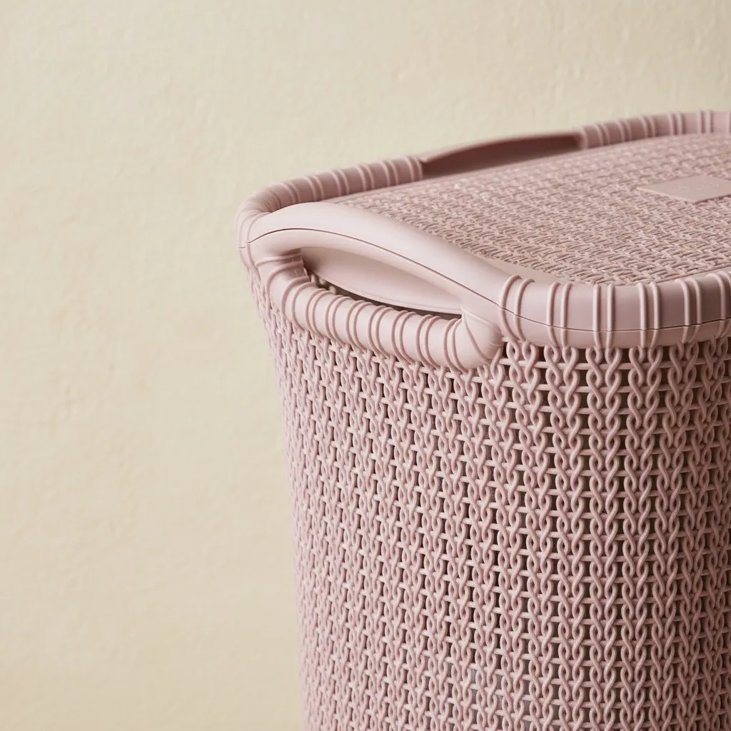 Canasto Cesto Para Ropa Plástico Premium Khipu Tapa 60 L