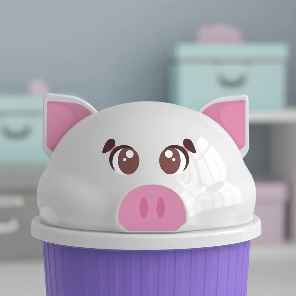 Cesto Tacho Basura Infantil 12l Animales Cerdo Panda Gato